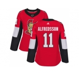 Women Adidas Ottawa Senators #11 Daniel Alfredsson Red Home Authentic Stitched NHL Jersey