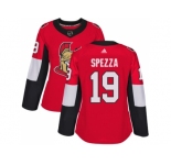 Women Adidas Ottawa Senators #19 Jason Spezza Red Home Authentic Stitched NHL Jersey
