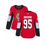 Women Adidas Ottawa Senators #95 Matt Duchene Red Home Authentic Stitched NHL Jersey