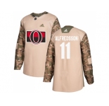 Youth Adidas Ottawa Senators #11 Daniel Alfredsson Camo Authentic 2017 Veterans Day Stitched NHL Jersey