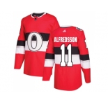 Youth Adidas Ottawa Senators #11 Daniel Alfredsson Red Authentic 2017 100 Classic Stitched NHL Jersey