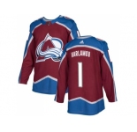 Adidas Colorado Avalanche #1 Semyon Varlamov Burgundy Home Authentic Stitched NHL Jersey