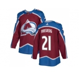Adidas Colorado Avalanche #21 Peter Forsberg Burgundy Home Authentic Stitched NHL Jersey