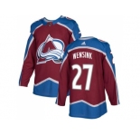 Adidas Colorado Avalanche #27 John Wensink Burgundy Home Authentic Stitched NHL Jersey