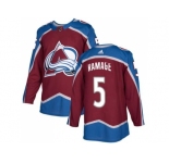 Adidas Colorado Avalanche #5 Rob Ramage Burgundy Home Authentic Stitched NHL Jersey