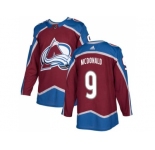 Adidas Colorado Avalanche #9 Lanny McDonald Burgundy Home Authentic Stitched NHL Jersey