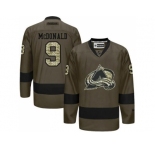 Colorado Avalanche #9 Lanny McDonald Green Salute to Service Stitched NHL Jersey