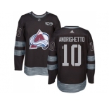 Men Adidas Colorado Avalanche #10 Sven Andrighetto Black 1917-2017 100th Anniversary Stitched NHL Jersey