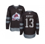 Men Adidas Colorado Avalanche #13 Alexander Kerfoot Black 1917-2017 100th Anniversary Stitched NHL Jersey