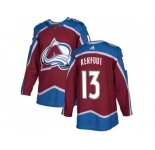 Men Adidas Colorado Avalanche #13 Alexander Kerfoot Burgundy Home Authentic Stitched NHL Jersey