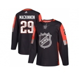 Men Adidas Colorado Avalanche #29 Nathan MacKinnon Black 2018 All-Star Central Division Authentic Stitched NHL Jersey