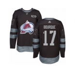 Men's Adidas Colorado Avalanche #17 Rene Bourque Authentic Black 1917-2017 100th Anniversary NHL Jersey