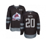 Men's Adidas Colorado Avalanche #20 Ben Smith Authentic Black 1917-2017 100th Anniversary NHL Jersey