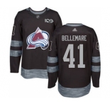Men's Avalanche #41 Pierre-Edouard Bellemare Black 1917-2017 100th Anniversary Stitched Hockey Jersey