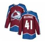 Men's Avalanche #41 Pierre-Edouard Bellemare Burgundy Home Authentic Stitched Hockey Jersey