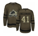 Men's Avalanche #41 Pierre-Edouard Bellemare Green Salute to Service Stitched Hockey Jersey