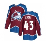 Men's Avalanche #43 Nazem Kadri Burgundy Home Stitched Hockey Jersey