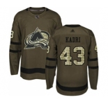 Men's Avalanche #43 Nazem Kadri Green Salute to Service Stitched Hockey Jersey