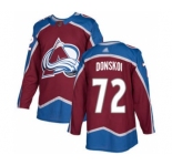 Men's Avalanche #72 Joonas Donskoi Burgundy Home Authentic Stitched Hockey Jersey