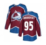 Men's Avalanche #95 Andre Burakovsky Burgundy Home Authentic Stitched Hockey Jersey