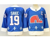 Men's Colorado Avalanche #19 Joe Sakic Blue 2025 Stitched With C Patch Hockey Jersey