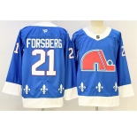 Men's Colorado Avalanche #21 Peter Forsberg Blue 2025 Stitched Hockey Jersey