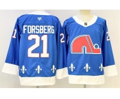 Men's Colorado Avalanche #21 Peter Forsberg Blue 2025 Stitched Hockey Jersey