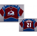 Men's Colorado Avalanche #21 Peter Forsberg Red Jersey