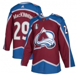Men's Colorado Avalanche #29 Nathan MacKinnon 2022 Burgundy Stanley Cup Final Patch Stitched Jersey