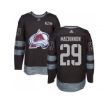 Men's Colorado Avalanche #29 Nathan MacKinnon Black 1917-2017 100th Anniversary Stitched NHL Jersey