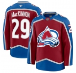 Men's Colorado Avalanche #29 Nathan MacKinnon Burgundy 2024-25 Home Stitched Jersey
