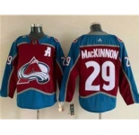 Men's Colorado Avalanche #29 Nathan MacKinnon With A Ptach Burgundy Stitched Jersey