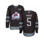 Men's Colorado Avalanche #5 Rob Ramage Black 1917-2017 100th Anniversary Stitched NHL Jersey