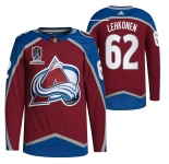 Men's Colorado Avalanche #62 Artturi Lehkonen 2022 Stanley Cup Champions Patch Stitched Jersey