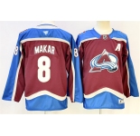 Men's Colorado Avalanche #8 Cale Makar Burgundy 2024-25 With A Patch Stitched Jersey