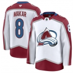 Men's Colorado Avalanche #8 Cale Makar White 2024-25 Away Stitched Jersey