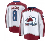 Men's Colorado Avalanche #8 Cale Makar White 2024-25 Away Stitched Jersey