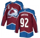 Men's Colorado Avalanche #92 Gabriel Landeskog 2022 Stanley Cup Champions Patch Stitched Jersey
