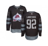 Men's Colorado Avalanche #92 Gabriel Landeskog Black 1917-2017 100th Anniversary Stitched NHL Jersey
