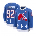 Men's Colorado Avalanche #92 Gabriel Landeskog Blue 2025 With C Patch Alternate Stitched Jersey