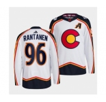 Men's Colorado Avalanche #96 Mikko Rantanen White 2022-23 Reverse Retro Stitched Jersey