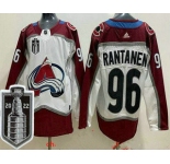 Men's Colorado Avalanche #96 Mikko Rantanen White 2022 Stanley Cup Stitched Jersey