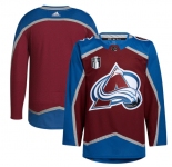 Men's Colorado Avalanche Blank 2022 Burgundy Stanley Cup Final Patch Stitched Jersey
