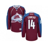 Men's Reebok Colorado Avalanche #14 Blake Comeau Authentic Burgundy Red Home NHL Jersey