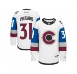 Men's Reebok Colorado Avalanche #31 Calvin Pickard Authentic White 2016 Stadium Series NHL Jersey
