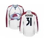 Men's Reebok Colorado Avalanche #31 Calvin Pickard Authentic White Away NHL Jersey