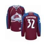 Men's Reebok Colorado Avalanche #32 Francois Beauchemin Authentic Burgundy Red Home NHL Jersey