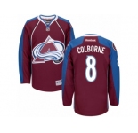 Men's Reebok Colorado Avalanche #8 Joe Colborne Authentic Burgundy Red Home NHL Jersey
