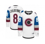 Men's Reebok Colorado Avalanche #8 Joe Colborne Authentic White 2016 Stadium Series NHL Jersey