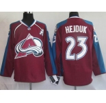 nhl colorado avalanche #23 hejduk (red blue)